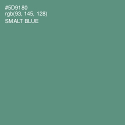#5D9180 - Smalt Blue Color Image